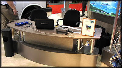 trade show display booth table