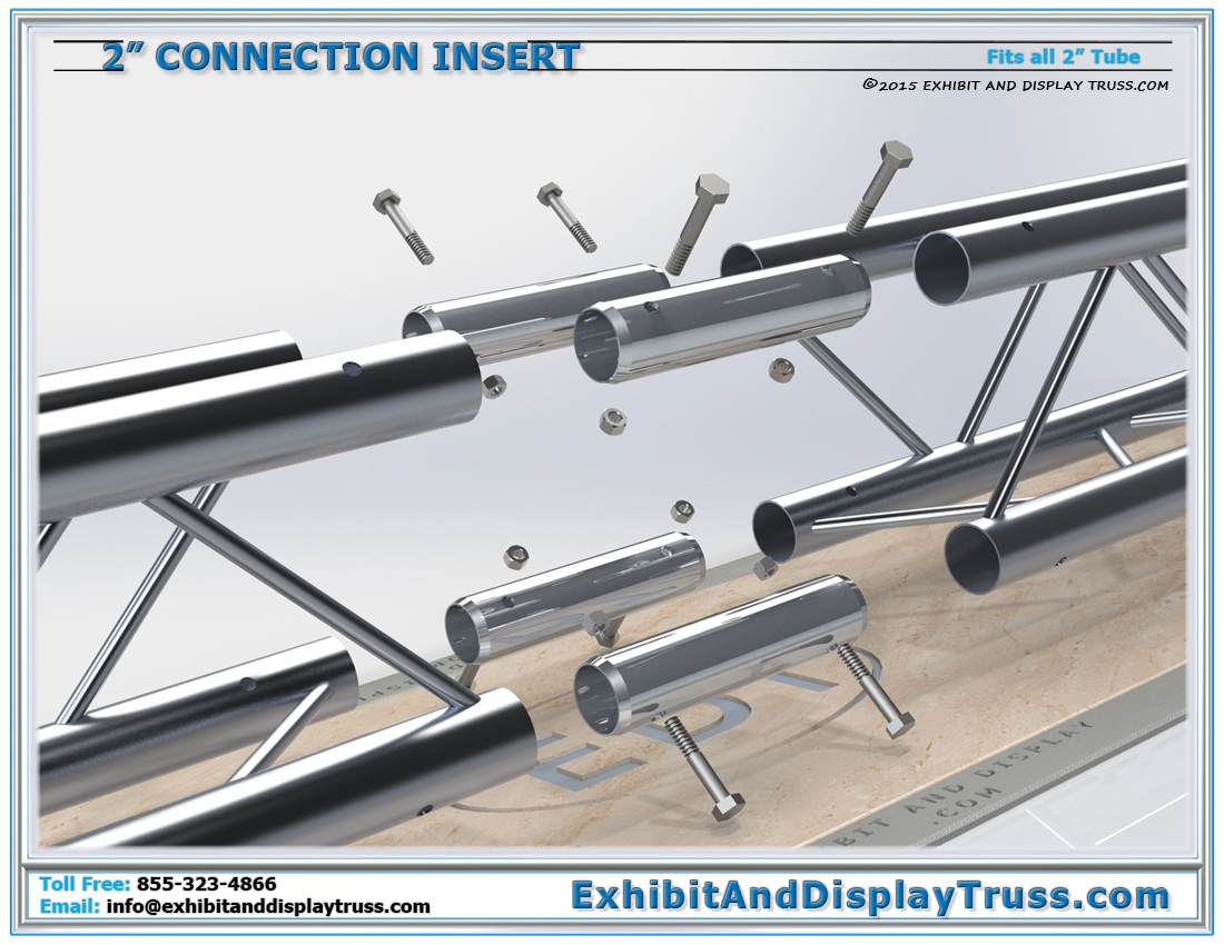 2″ Tube Connection Insert / Connecting 2″ Tube Truss Together