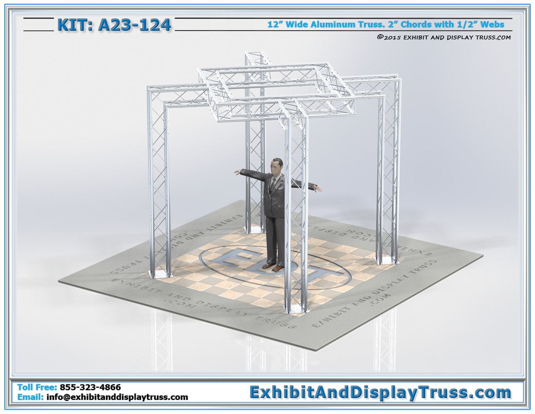 Kit: A23-124 / Durable Trade Show Kit for Hanging LED TVs and Monitors