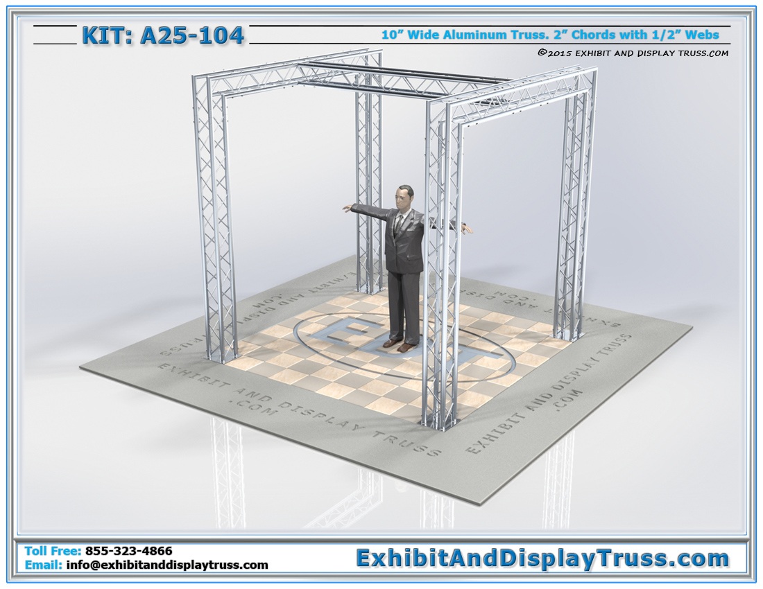 Kit: A25-104 / Truss Booth Display for Company Logos and Digital Advertising