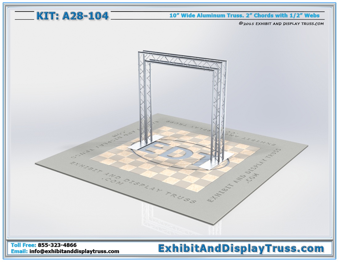 Kit: A28-104 / Aluminum Truss Archway for Fabric Display Backwall