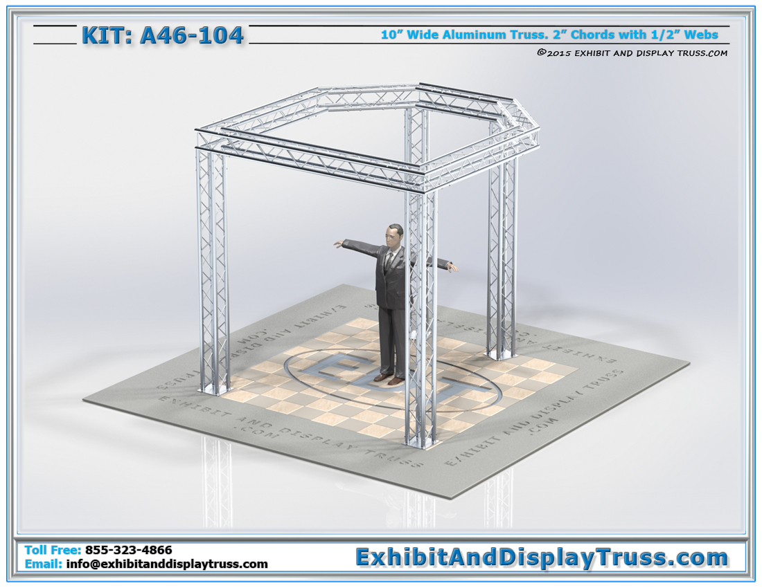 Kit: A46-104 / 10’x10′ Trade Show Truss Display