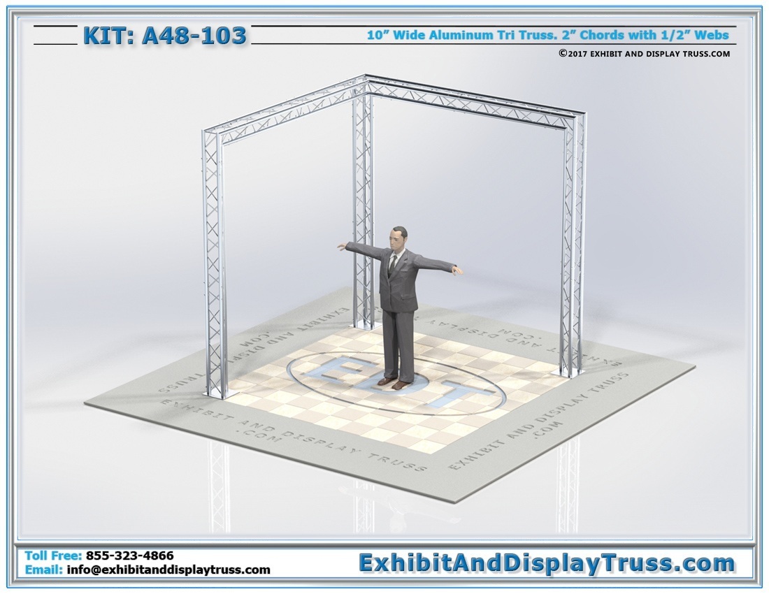 Kit: A48-103 / L-Booth Corner Trade Show Booth Display