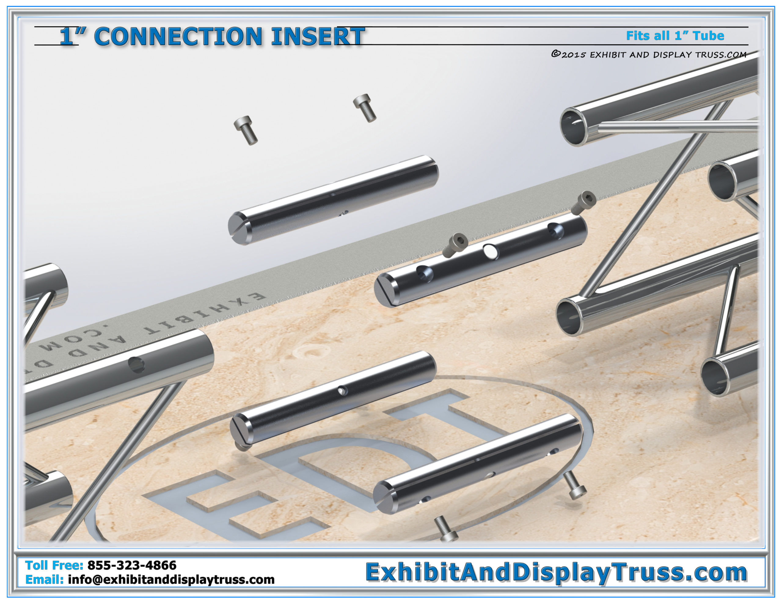 1″ Tube Connection Insert / Connecting Truss Together