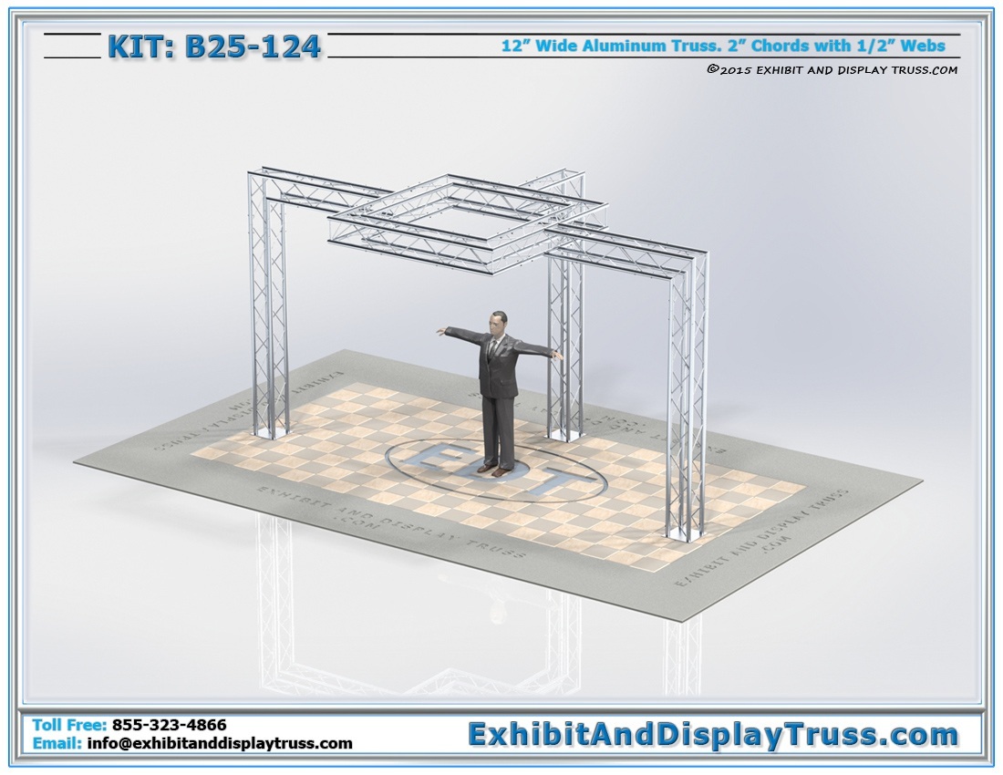 Kit: B25-124 / Lightweight Convention Trade Show Exhibit Booth for LCD TV’s