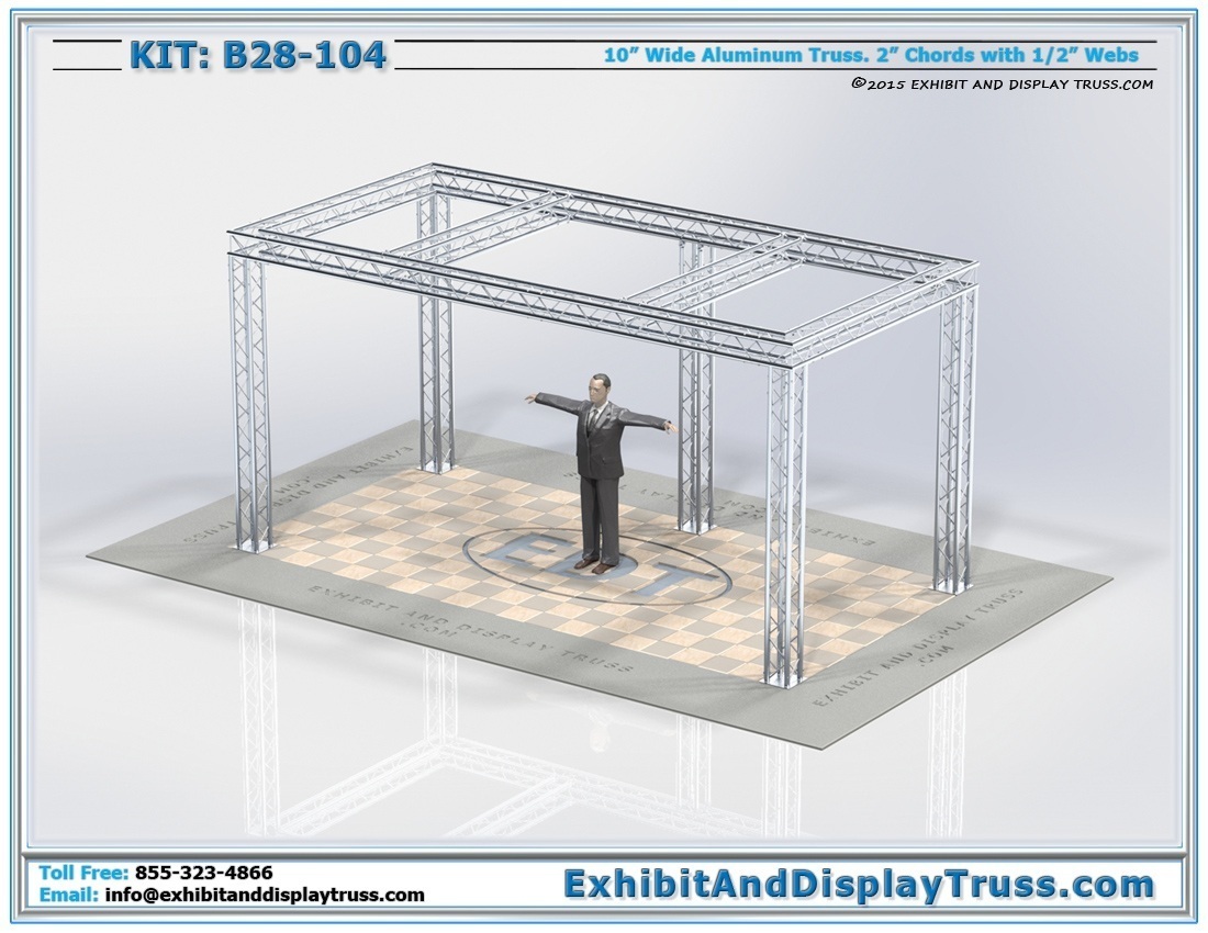 Kit: B28-104 / Durable Aluminum Truss Trade Show Display for Lighting and Banners