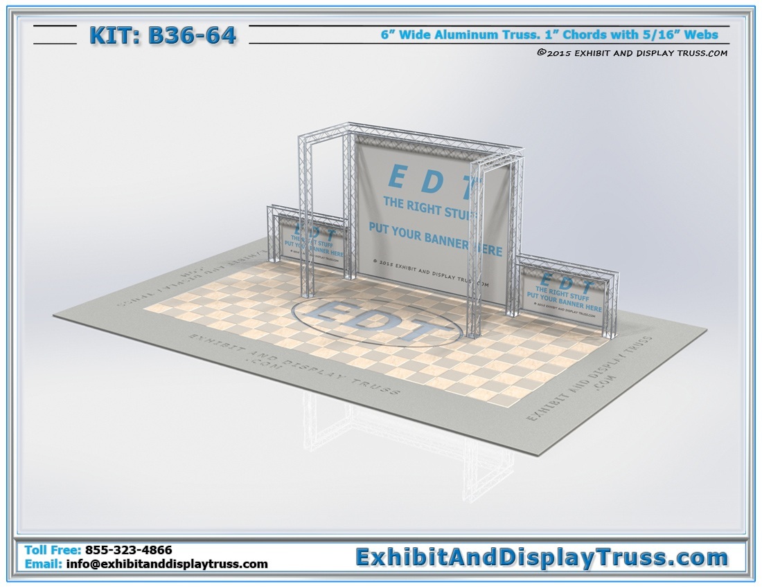 Kit: B36-64 / Peninsula Trade Show Booth for Exhibit Halls