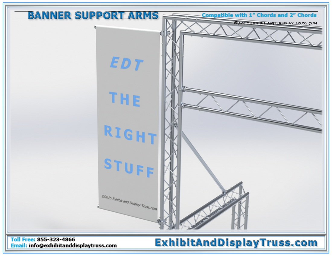 Heavy Duty Banner Support Arms / Add Extra Sponsorship Banners Easily to Any Display and Finish Line