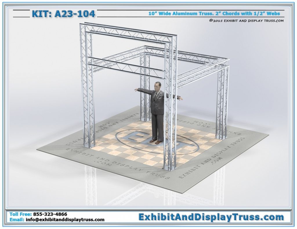 Kit: A23-104 / Standard Exhibit Booth Design with Large Banner Display ...