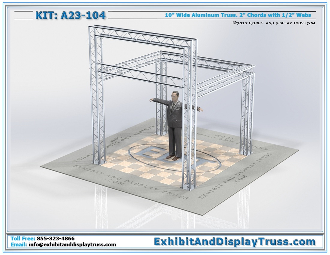 Kit: A23-104 / Standard Exhibit Booth Design with Large Banner Display Area